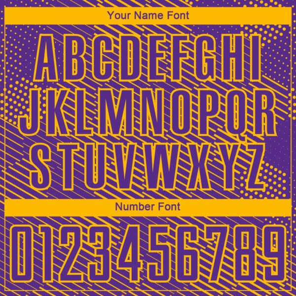 Custom Purple Gold Abstract Hexagon Sublimation Soccer Uniform Jersey - Image 3